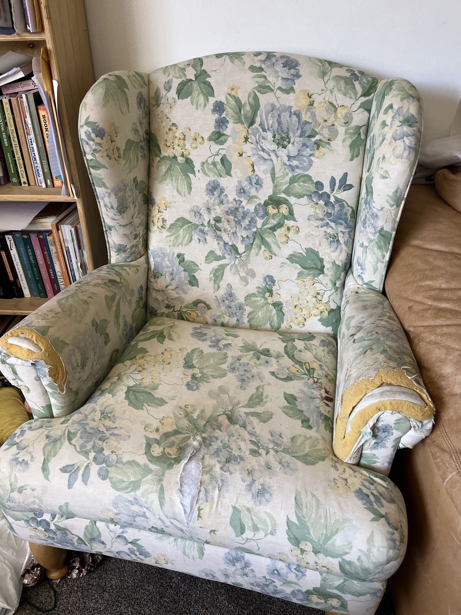 Flip me! Old chair, good bones
