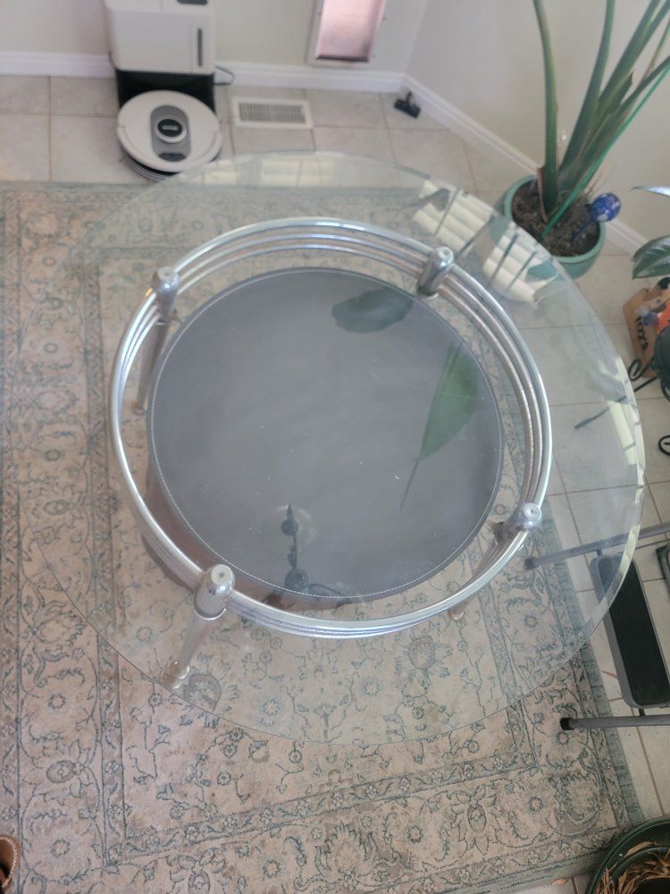 glass top table