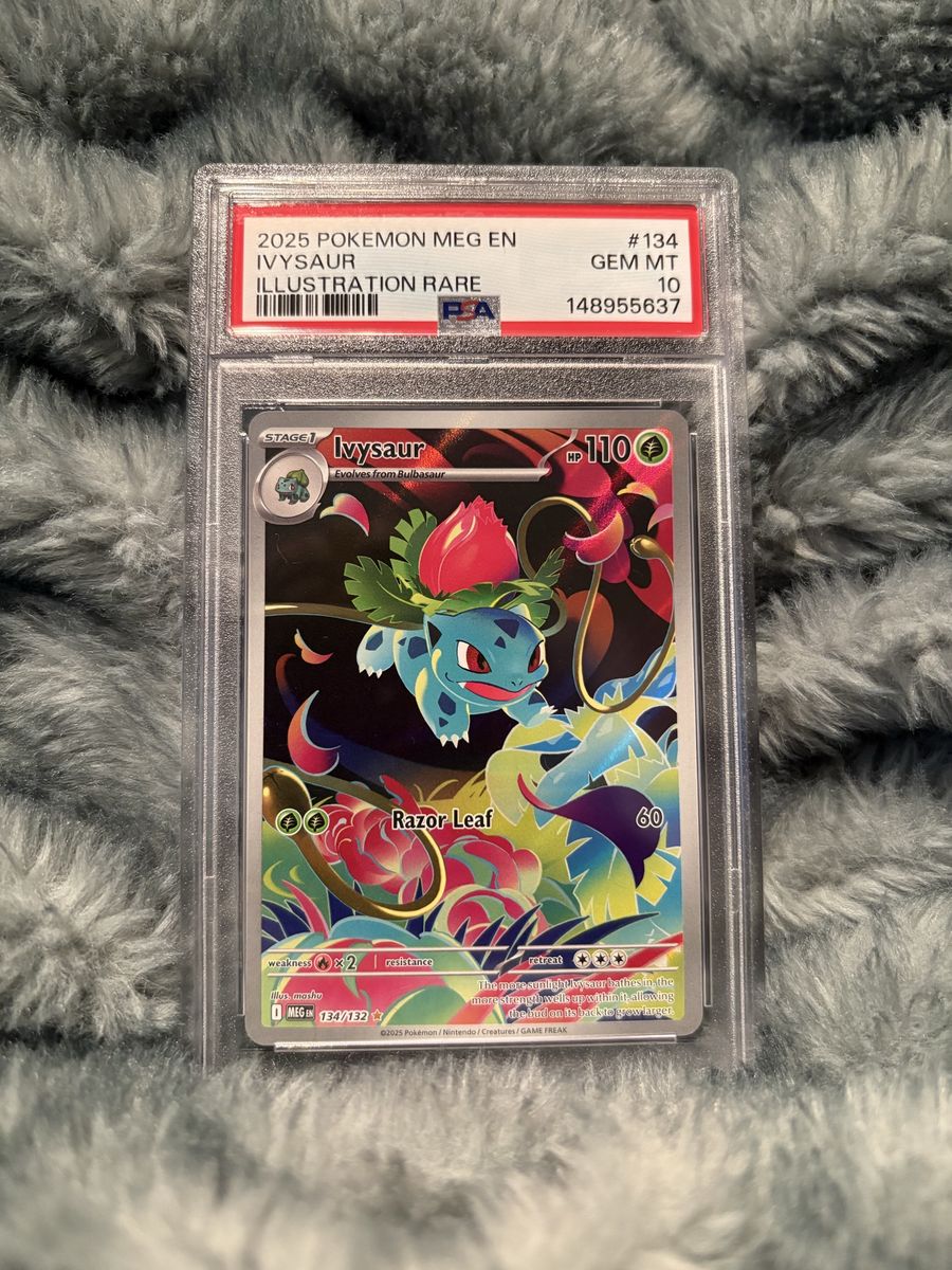 Pokemon 2025 Meg En Ivysaur #134 GEM MT 10 PSA Graded Rare Illustration Card