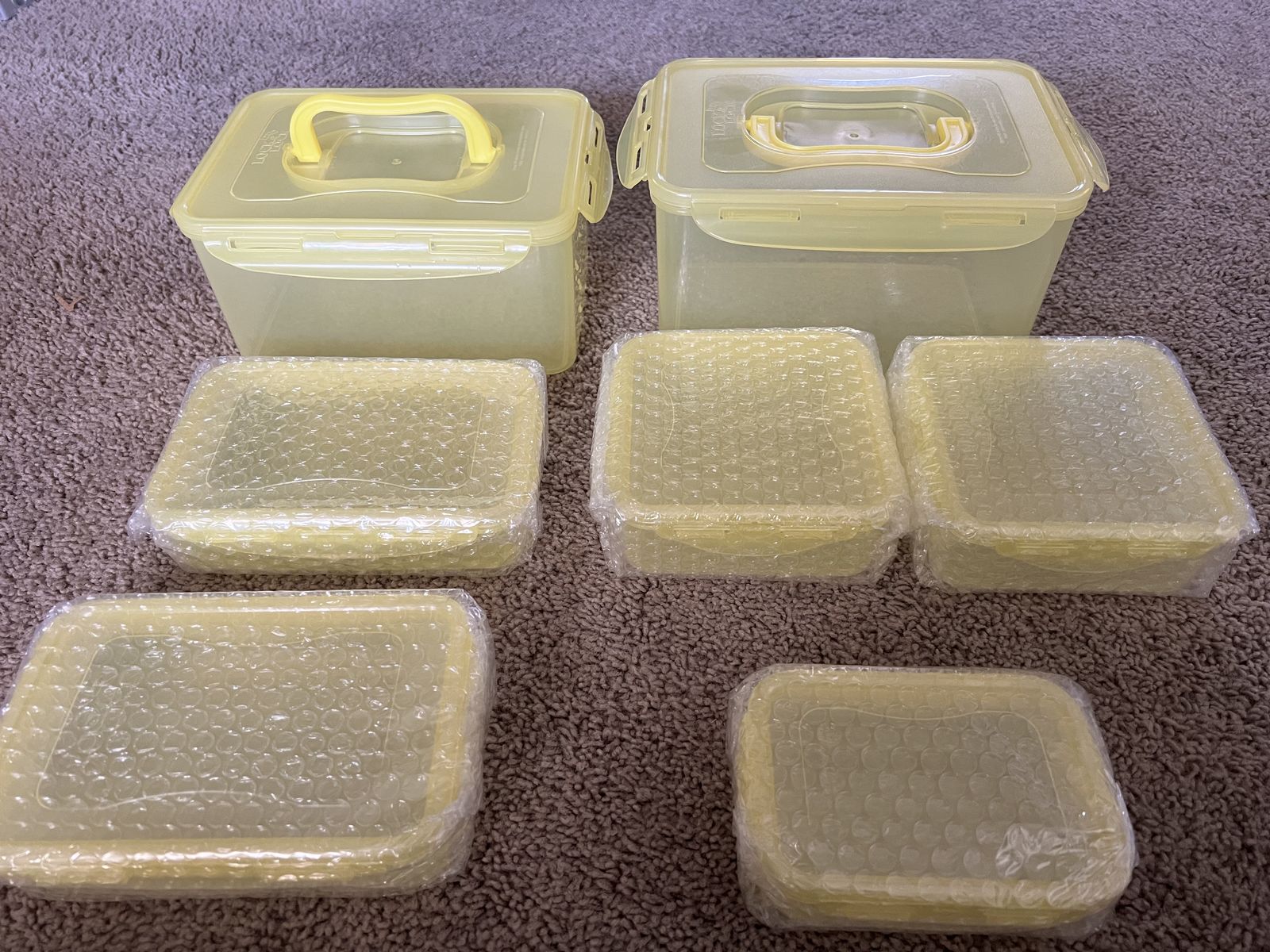 Lock N Lock Storage Containers Yellow  New!