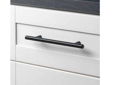 GlideRite 5-1/16" 128mm Matte Black Solid Cabinet Bar Pull Long Handle 5002-128