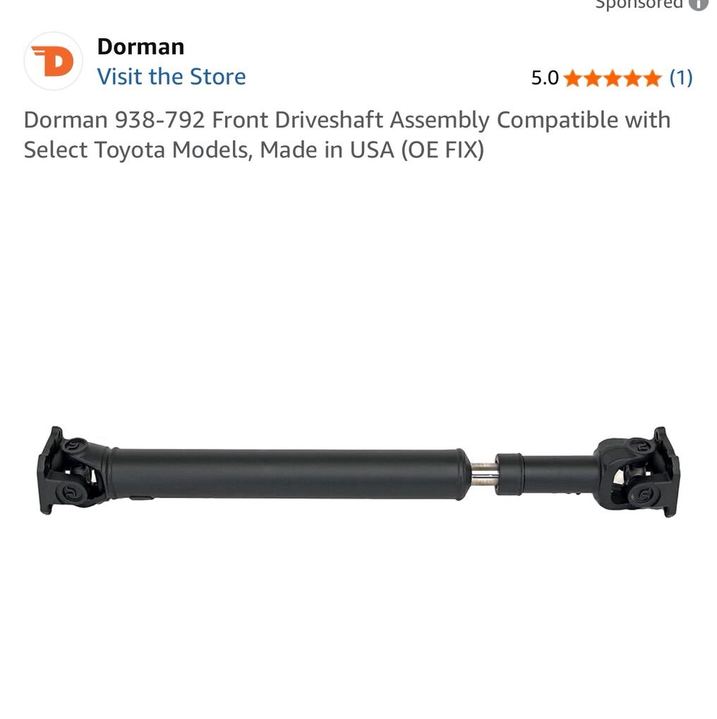 Dorman 938-792 Toyota  Front Driveshaft
