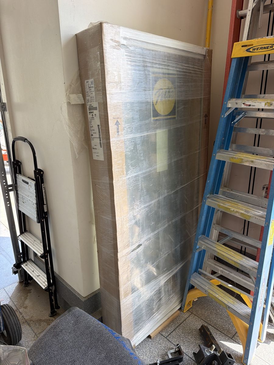 Pella Casement Vent Window 35 x 71 Inch Low-E Clear Glass White Exterior