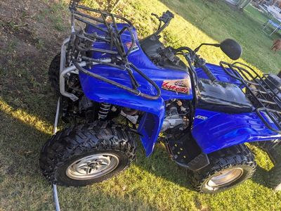 Yamaha Wolverine 350 4x4 ATV - Blue, Utility Rack Equipped, Asking 2650 obo, runs strong.