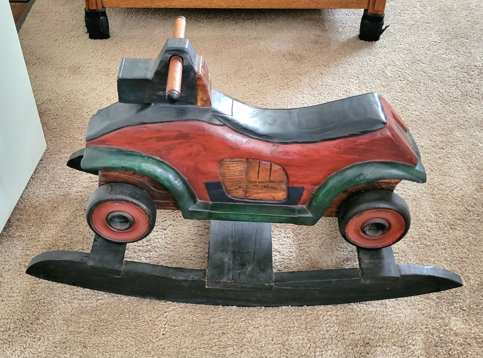 Vintage Wooden Car Shaped Rocker