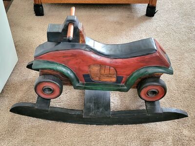 Vintage Wooden Car Shaped Rocker