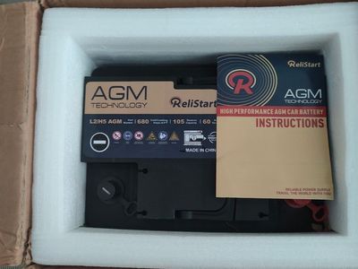 ReliStart AGM Car Battery | Group Size 47 | 12V 60AH | L2/H5