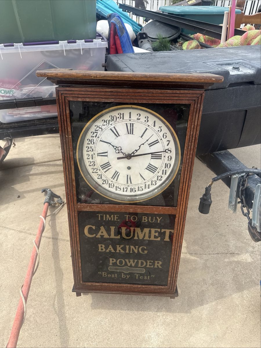Vintage Calumet Baking Powder Advertising Calendar Wall Clock