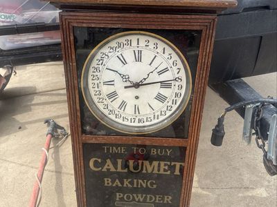 Vintage Calumet Baking Powder Advertising Calendar Wall Clock