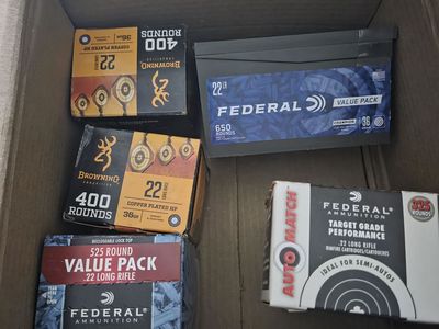 Bulk 22LR ammo, Browning, Federal - 2300 rounds