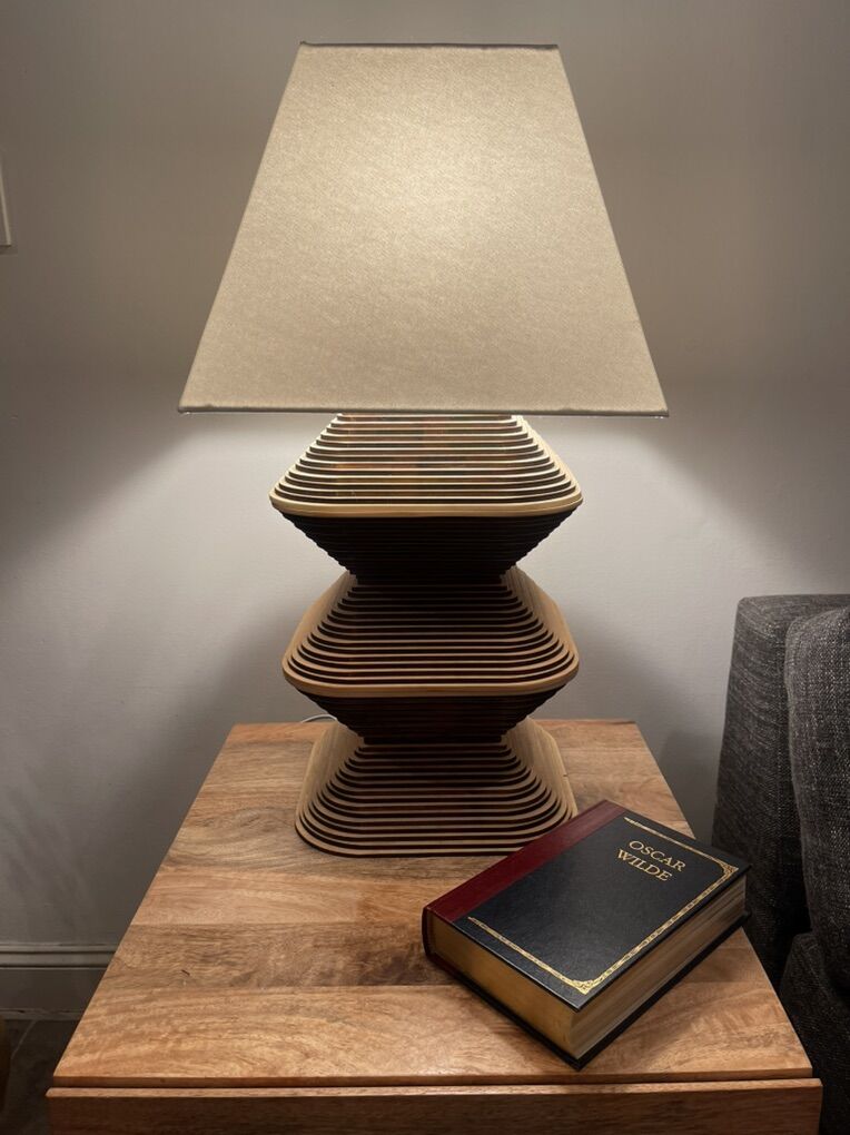 Handmade Sculptural Bamboo Art Lamp - Designer