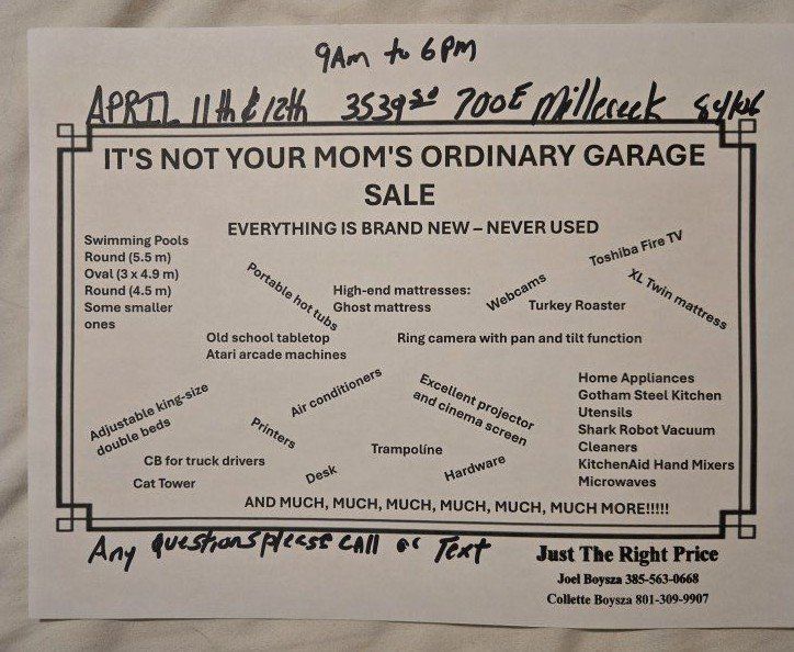 Not Your Mama's Ordinary Yard Sale