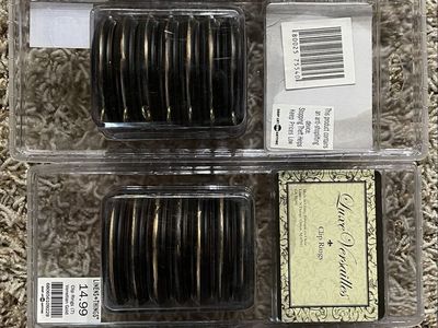 Luxe Versailles Clip Rings, wooden 2.5”, Venetian Gold (4 Packs / 28 Total) for Curtains