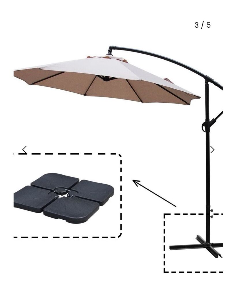 New Heavy Duty free Standing Umbrella Base 4 Parts