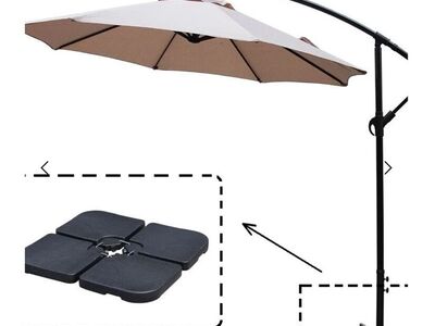 New Heavy Duty free Standing Umbrella Base 4 Parts