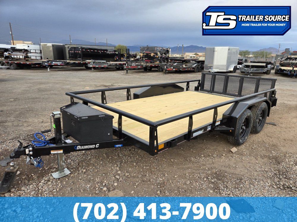 7x14 Diamond C GTU 235 Utility Trailer - 7K GVWR Pipetop Rail