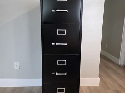 WorkPro 22"D Vertical 4-Drawer Letter-Size File Cabinet, Metal with lock