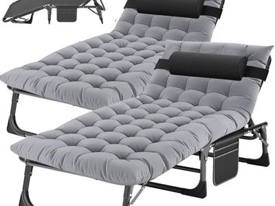 Slsy Folding Lounge Chair Outdoor, Adjustable Sle