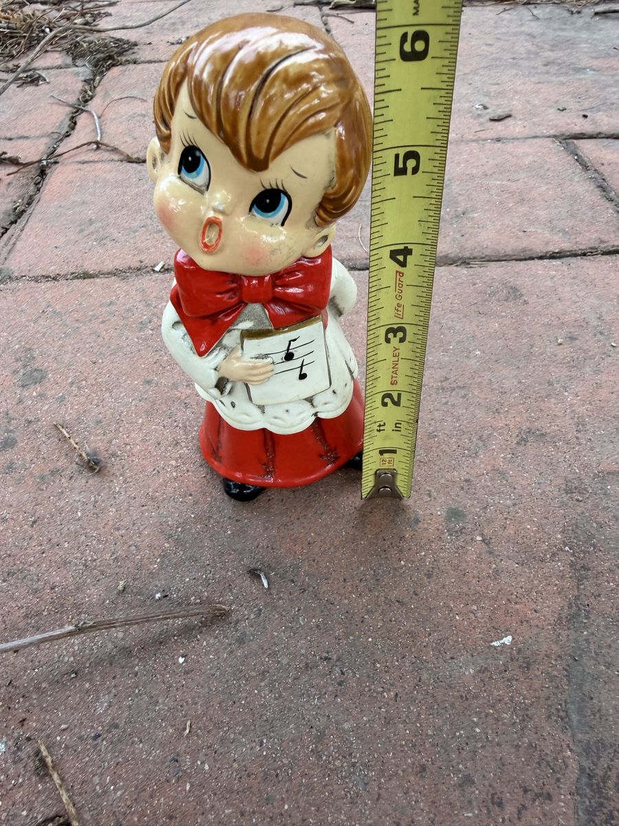 Vintage Ceramic Choir Boy Figurine Caroler 6 Inches Mid Century