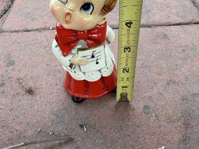 Vintage Ceramic Choir Boy Figurine Caroler 6 Inches Mid Century