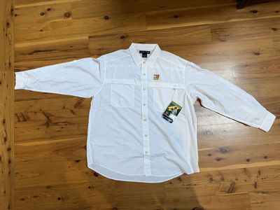 Exofficio mens Trip'r travel, fishing outdoor shirt, new, xxl, dryflylite fabric