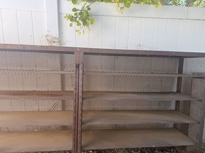Heavy-Duty Industrial Metal Shelving Unit - 4-Tier, Perforated, Freestanding Storage Rack