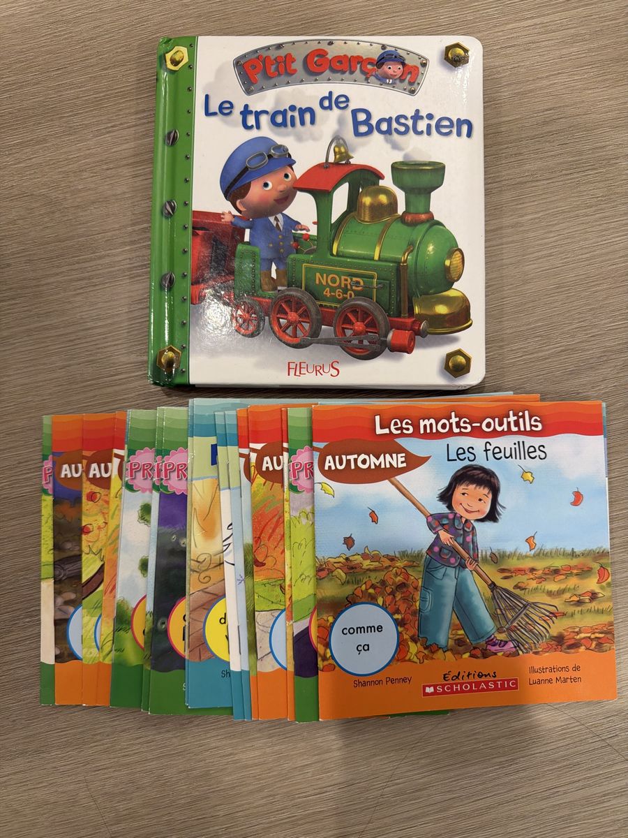 French Children's Books Bundle - Le train de Bastien & Les mots-outils
