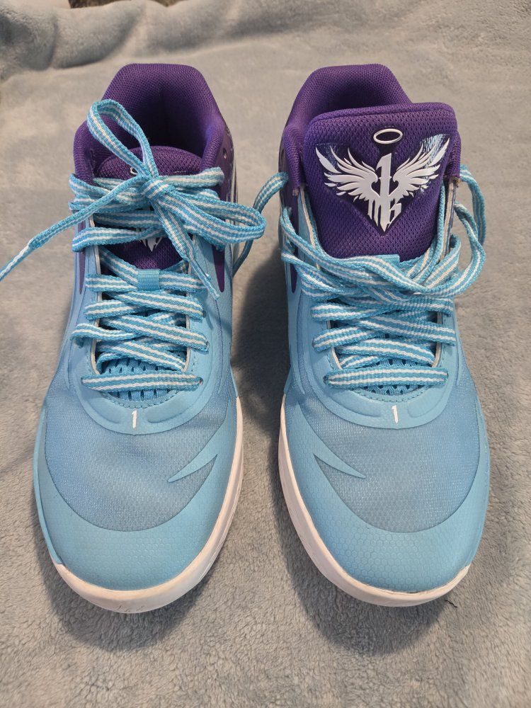 Puma MB.01 LaMelo Ball Blue Purple Sneakers Boys US 6.5