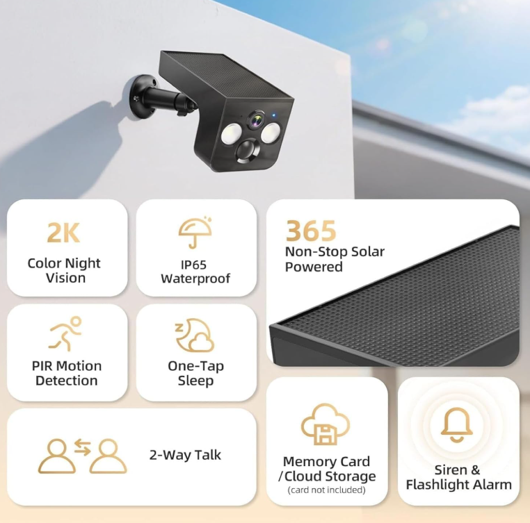 New in box Wireless Solar Security Cameras(4 packs)