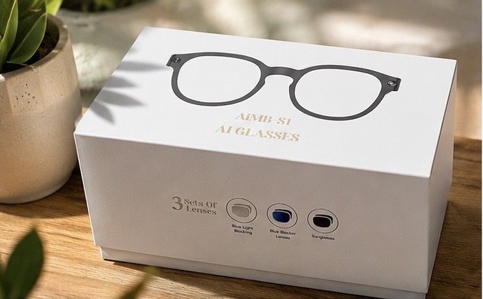 AiMB-S1 AI Smart Glasses – Brand New w/ 3 Lens Set