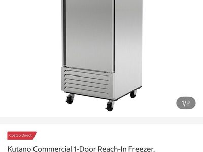 Kutano Commercial 1-Door Reach-In Freezer Stainless