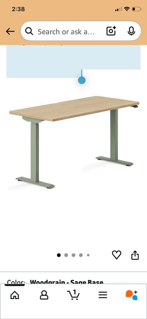 Branch Standing Duo Desk 58 Inch