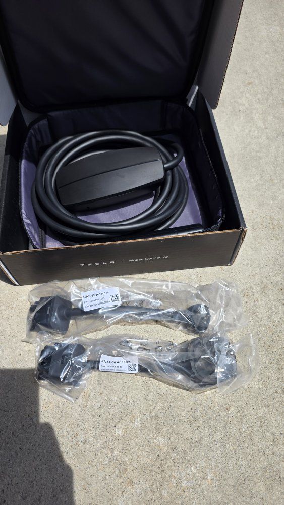 Tesla Mobile Connector Bundle: NEMA 5-15 & NEMA 14-50 Adapters - New