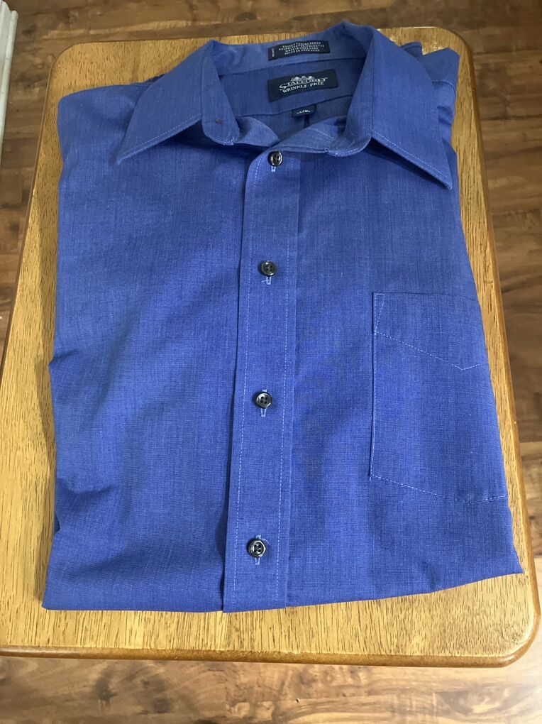 Blue Stafford Long Sleeve Dress Shirt