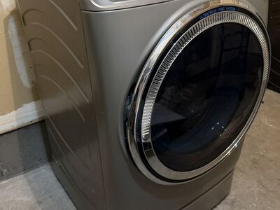 GE Front Load Washer Satin Nickel