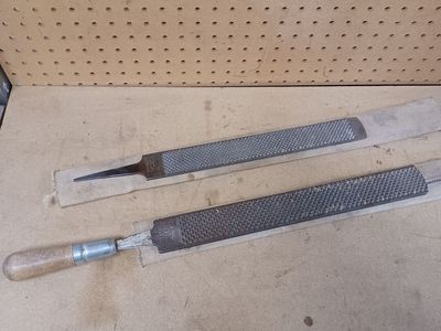 Two large hand files