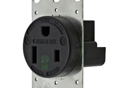 Hubbell HBL9367 50A 250V NEMA 6-50R Receptacle