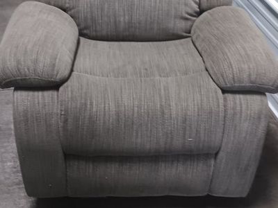 Comfortable Gray Fabric Recliner Chair - Good Condition