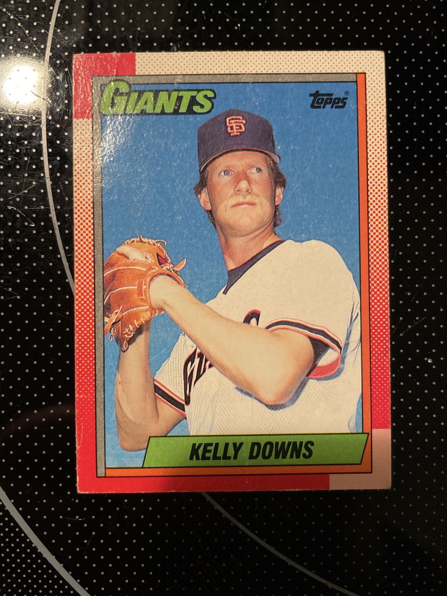 1990 Topps Kelly Downs Giants Baseball Card - Vintage Collector's Item