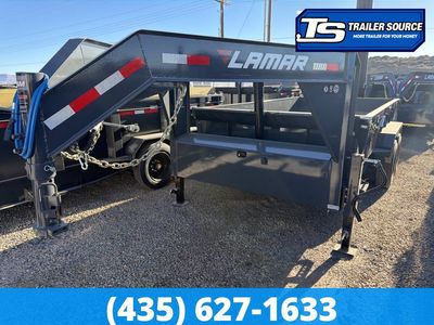 7x14 Lamar DT Gooseneck Dump Trailer - 24" Sides - 14K GVWR - Telescopic