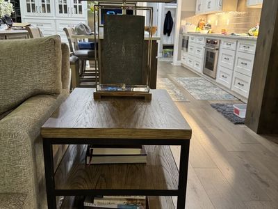 Wood and Metal End Table