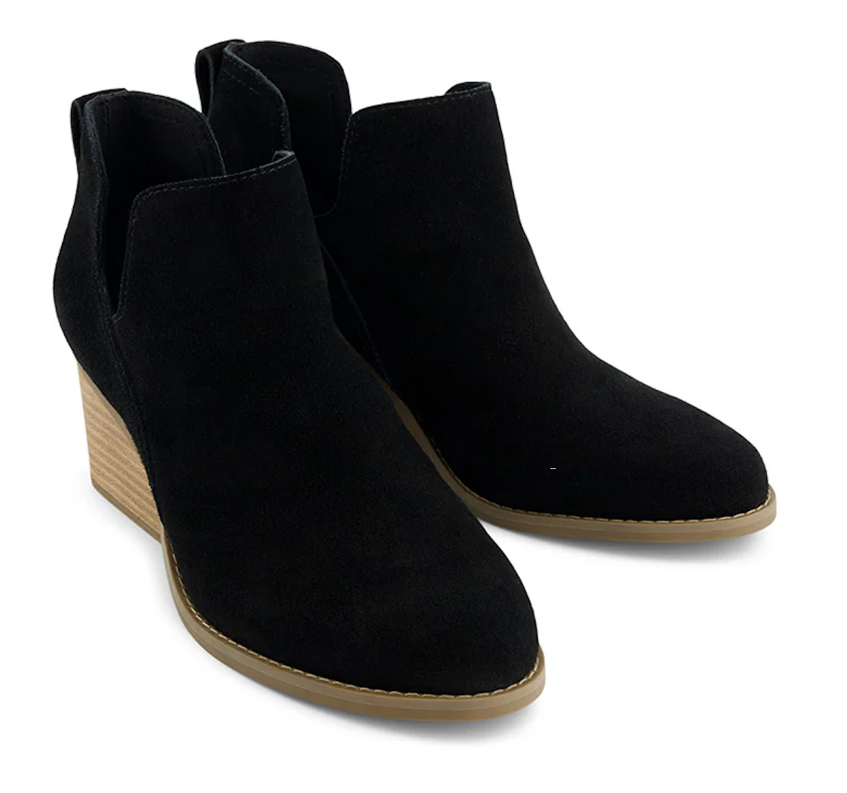 TOMS Black swede boots