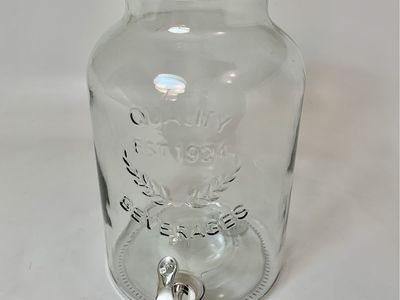 Two Gallon Glass Beverage Dispenser