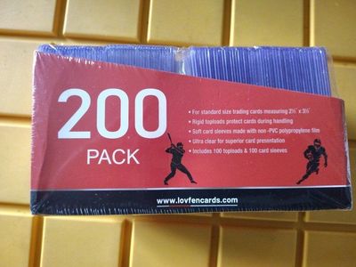 200 pk lovfen trading cards protector top loader 35 point 3x4 clear new sealed