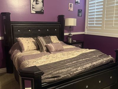 Queen Black and Diamond Bedroom