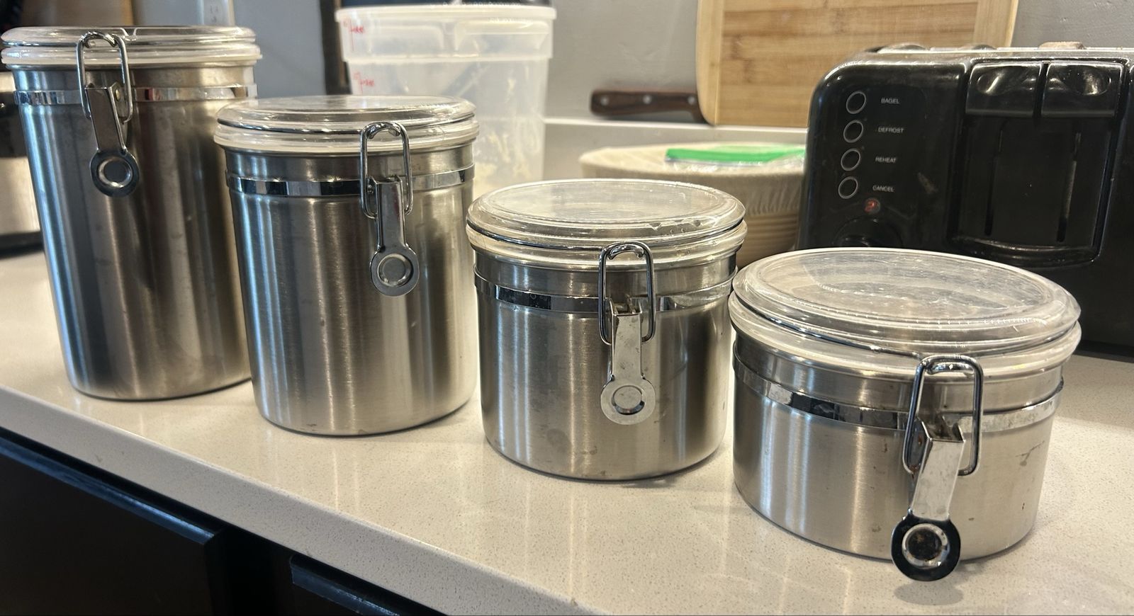 Stainless steel canisters 4 pack