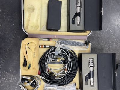 Vintage Microphone Kit with Case, Cables, and Accessories