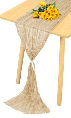 20 Pack Beige Cheesecloth Table Runners