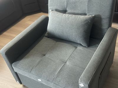Sleeper Chair, Multi-Functiona Lounge Chair for Living Room(Gray)