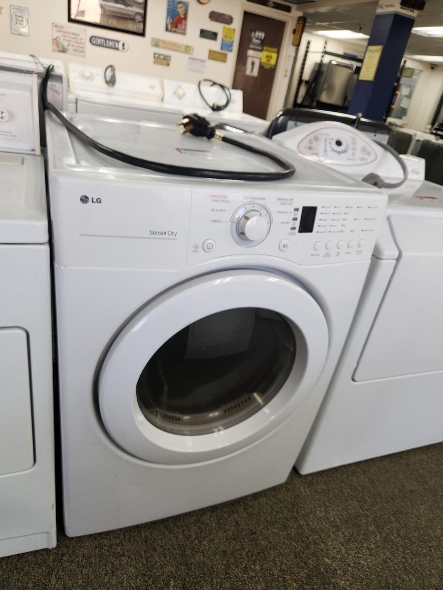 LG Front-Load Electric Dryer White - Sensor Dry